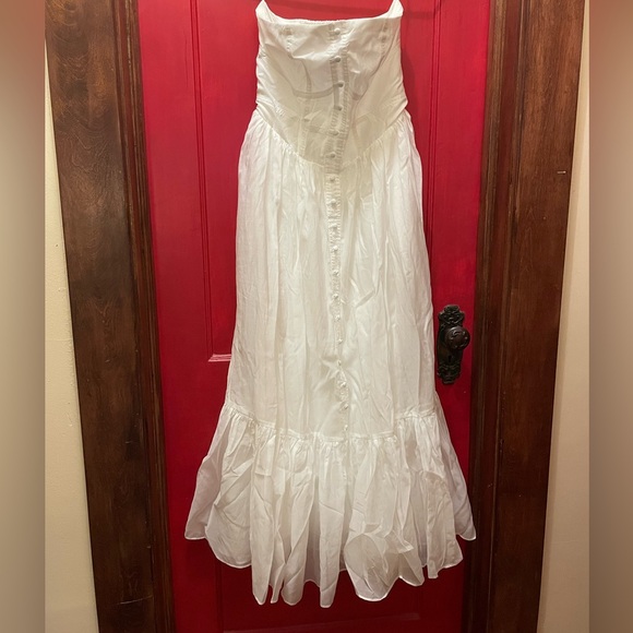 NWT Anthropologie x Mare Mare island flounce strapless maxi dress S - Picture 2 of 8